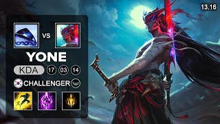 Yone vs Xerath Mid  KR Challenger  Patch 1316 Season 13 [upl. by Dumanian]