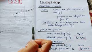 Elliptic Curve Cryptography  ECC in Cryptography and Network Security [upl. by Akissej]