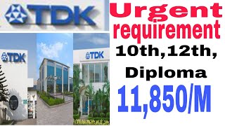 TDK India pvt Ltd company job in Bawal haryana [upl. by Audri]