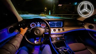 2018 MERCEDES BENZ E200D 150HP 4K  POV NIGHT DRIVE [upl. by Ellecrad]