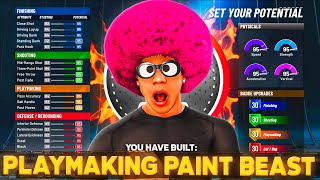 MY NEW PLAYMAKING PAINT BEAST BUILD is the BEST RARE PF BUILD IN NBA 2K22 [upl. by Graeme]