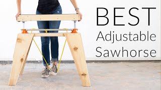 BEST Adjustable Sawhorse with Interchangeable Tops [upl. by Valer]