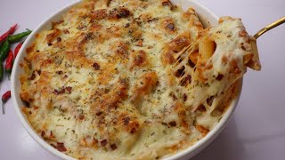 Baked Creamy Chicken Pasta By Recipes of the world [upl. by Dutchman]