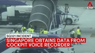 SQ321 turbulence Singapore obtains data from cockpit voice recorder and flight data recorder [upl. by Ayanej342]