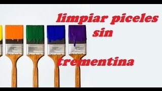 LIMPIAR PINCELES SIN TREMENTINA Clean brushes without turpentine [upl. by Ettesel128]