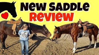 My NEW Western SADDLE REVIEW King Series Roughout Trainer Saddle [upl. by Annoerb]