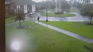 Scary video shows man being nearly struck by lightning [upl. by Roddy]