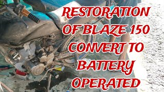 RESTORATION OF BLAZE 150 NA MATAGAL NG NA STOCK CDI CONVERT TO BATTERY OPERATED trending [upl. by Anwahsed346]