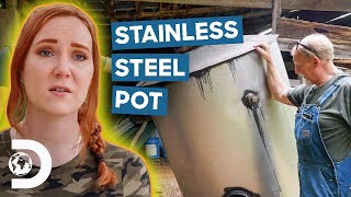 Digger Unearths Popcorn Suttons Iconic Stainless Steel Pot  Moonshiners [upl. by Brion127]