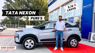 New Tata Nexon Pure amp Pure S Detailed Walkaround  Car Quest [upl. by Hayarahs855]