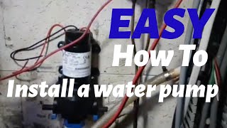 EASY  How to Install a fresh water pumpWash down pump DIY  Trawler living  Boat life  E4 [upl. by Jones]