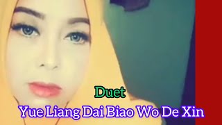 YUE LIANG DAI BIAO WO DE XIN  Karaoke Duet [upl. by Saretta]