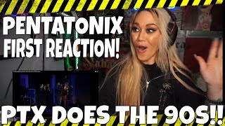 “90s Dance Medley” pentatonix live FIRST REACTION  Just Jen Reacts to PTX [upl. by Cila]