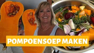 Pompoensoep maken met verse kruiden  Recept [upl. by Aineval709]