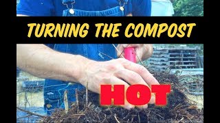 Turning Compost with Matt Powers pt 1 TOO MUCH HEAT  What To Do [upl. by Bradwell]