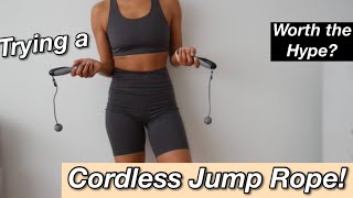 Trying a CORDLESS JUMP ROPE from Amazon  Review Jump Rope Challenge [upl. by Leilamag]