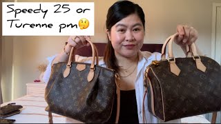 The Best Louis Vuitton Crossbody bag Turenne Pm or Speedy Bandouliere 25 😳 [upl. by Yadnil]