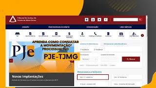 APRENDA COMO CONSULTAR O ANDAMENTO DO SEU PROCESSO NO PJE TJMG [upl. by Rutter351]