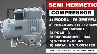 Semi Hermetic Compressor FA2MSYM1  Testing Video  Ship Spares Testing  By Goodluck Marine [upl. by Llenrahs]