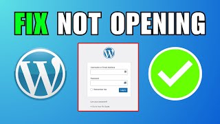 FIX WordPress WP Admin Not Working  Opening [upl. by Nirrok]