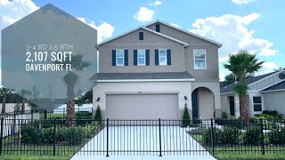 New Home  2107 SqFt  3 to 4 Bedrooms  Davenport FL  By KB Homes [upl. by Noiwtna]