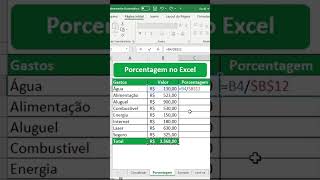 Porcentagem no Excel [upl. by Alleda]