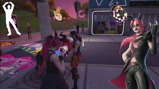 New Hexed Haze skin amp Riches emote in Party Royale Emote Battles  Trolling Sonic  Fortnite [upl. by Einberger]