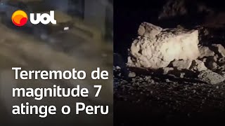 Terremoto de magnitude 7 atinge costa do Peru e é sentido em Lima [upl. by Teresa920]