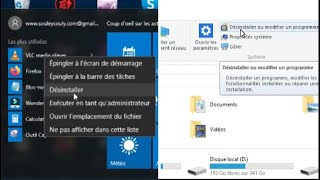 windows10 desinstaller ou supprimer une application ou logiciel sur pcordinateur [upl. by Charters]