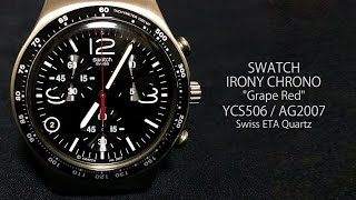 Swatch Irony Chrono quotGrape Redquot YCS506 AG2007 [upl. by Edmea]