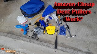 Does Amazon Car Auto Body Dent Pullers Repair Tool Kit Work [upl. by Brooking]