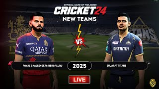 RCB Vs GT  Playing IPL 2025 New teams in cricket 24 smplays shortsfeed shorts [upl. by Arreit]