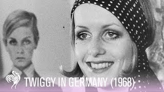 Twiggy Supermodel and Fashion Icon In Germany 1968  Vintage Fashions [upl. by Huckaby]