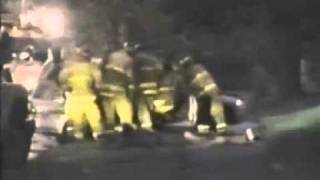 TV footage of airbag injuring fireman [upl. by Fontes]