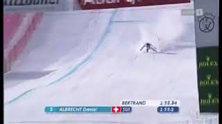 Horrible near deadly Ski Downhill crash Streif Kitzbühel Hahnenkamm Albrecht Daniel [upl. by Shayne933]