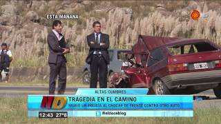 Policía muerto en choque en las Altas Cumbres  Noticiero Doce [upl. by Win922]