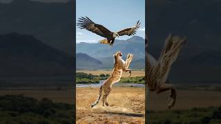 The leopard tries to catch the eagle but the eagle catches the leopard [upl. by Yesor]