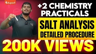 Plus Two Chemistry Practicals  Salt Analysis  Detailed Procedure Including Experiment  Plus Two [upl. by Amehsyt]