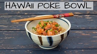 How To Make Hawaii Poke Bowl SUPER EASY salmon poke recipe [upl. by Emarej]