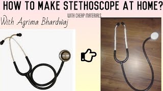 How to make Stethoscope make modelStethoscope at home with simple materials [upl. by Elleinahc]