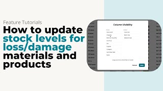 How to Update Stock Levels for LossDamage Materials and Products  Inventora Tutorial [upl. by Wedurn]