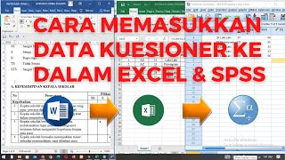 Cara Memasukkan Data Kuesioner Ke Excel amp SPSS [upl. by Dorrahs812]