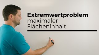 Extremwertproblem Punkt auf Graph Viereck maximaler Flächeninhalt  Mathe by Daniel Jung [upl. by Juliane]