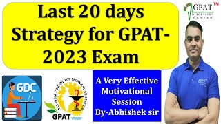 GPAT 2023 LAST 20 DAYS STRATEGY  MOTIVATIONAL [upl. by Thomey519]