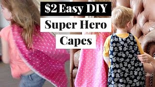 Easy Quick amp Cheap Superhero Cape  Superhero Cape Tutorial [upl. by Campos]