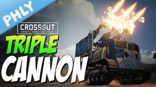 Crossout  TRIPLE 88mm CANNON TANK  So much destruction Crossout Gameplay [upl. by Uhthna526]