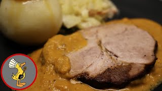 Original bayrischer Schweinebraten in Dunkelbiersoße altes Familienrezept einfach nur lecker [upl. by Sauer]