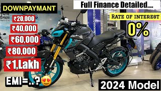 2024 Yamaha MT15 Version 20 Model DownPayment 20k40k60k80k1 Lakh😍 Full Finance Detailed EMI [upl. by Judi]