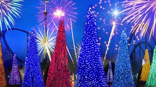 Seaworld Orlando Resorts Christmas Celebration Holiday Reflections Fireworks Show 2023 [upl. by Jc]