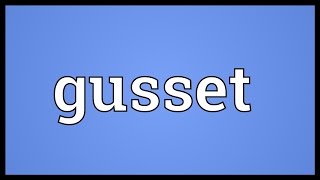 Gusset Meaning [upl. by Lacsap]